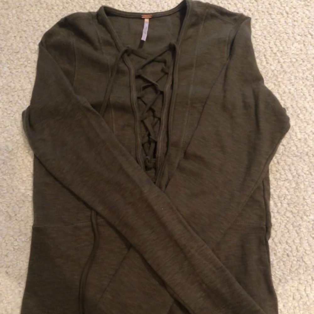 Green Free People Sweater